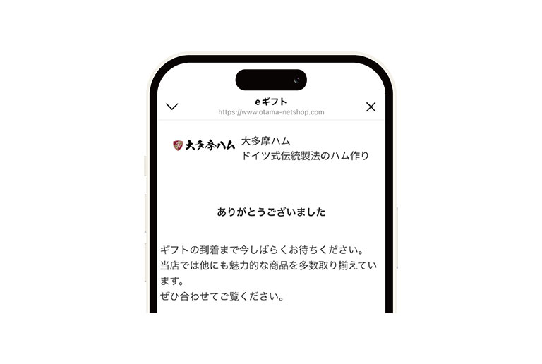 お支払い方法を入力し決済完了